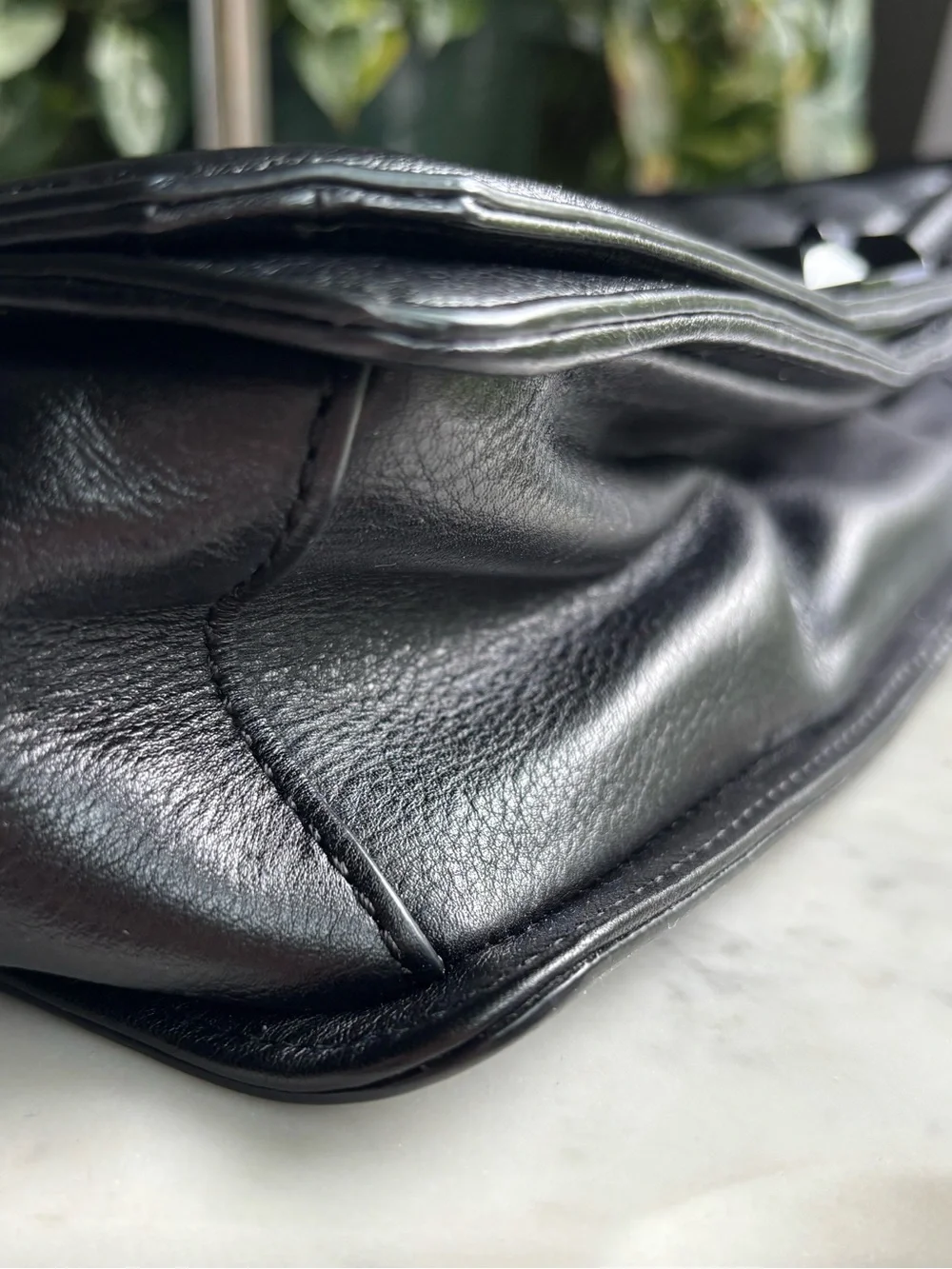 Rebecca Minkoff Black Jumbo Love Quilted Leather Shoulder Bag with Turn-Lock - Picture 8 of 16